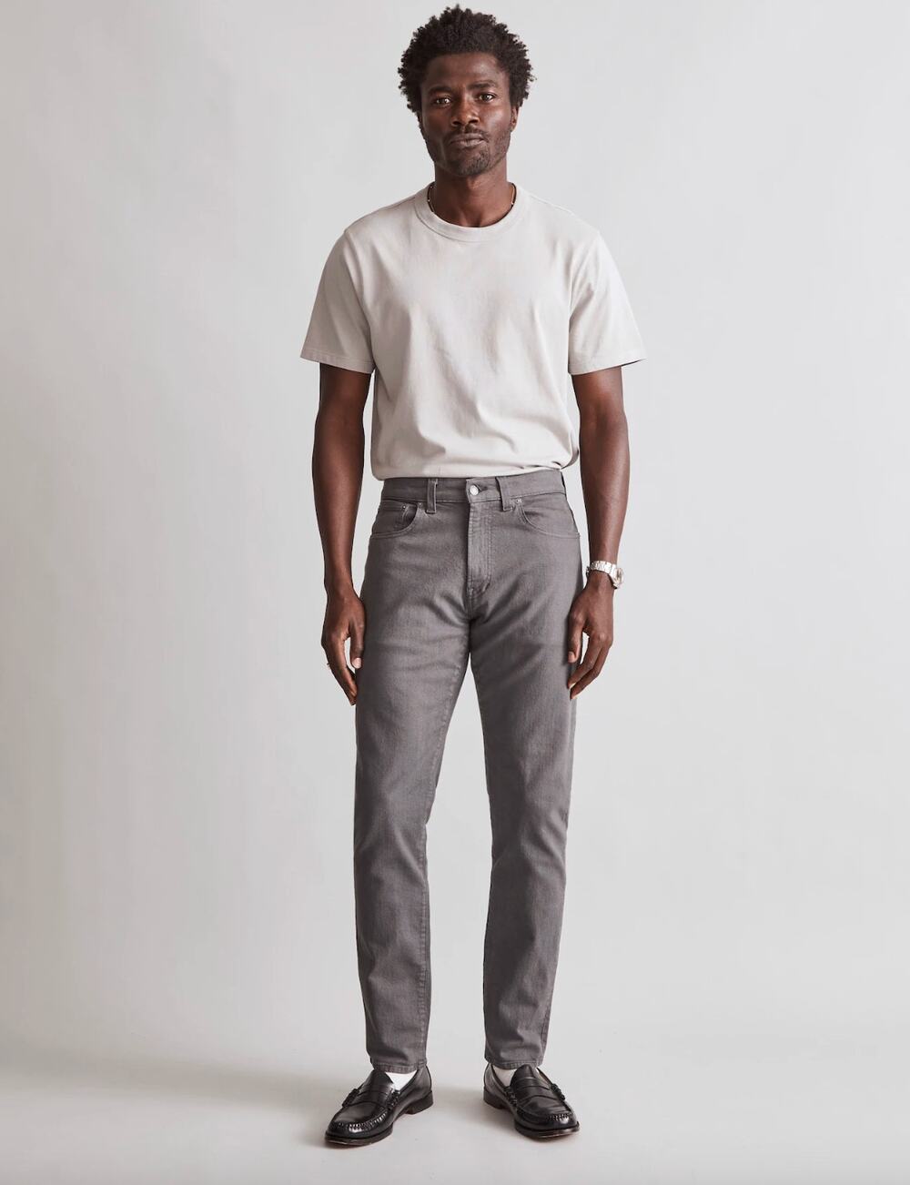 Madewell Garment Dyed Athletic Slim Jeans Thunder Cloud Gray Mens W 30 L 32 NWT